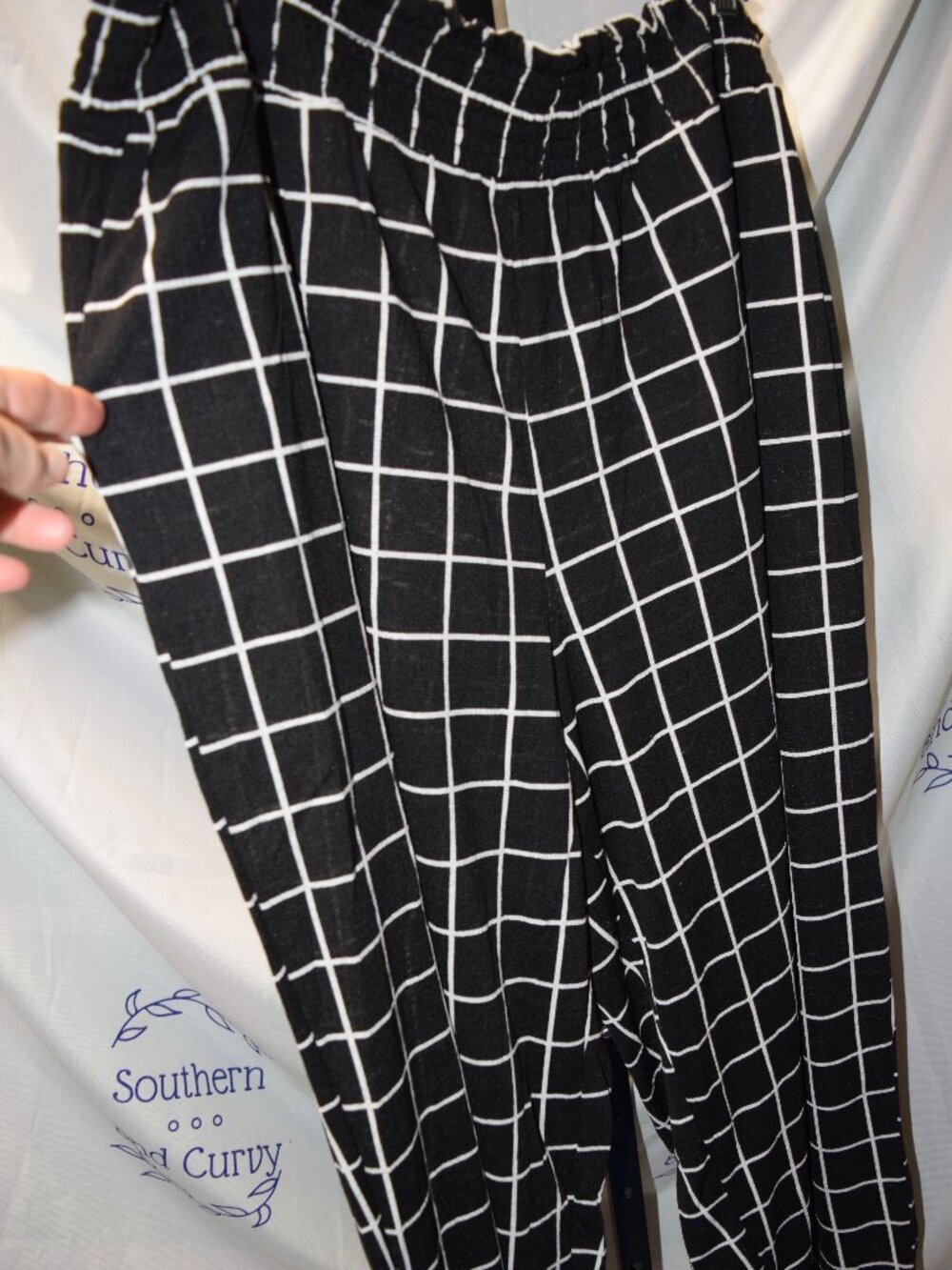 NWT Inner Circle Black & White Slacks, Large Checks, Size 3X